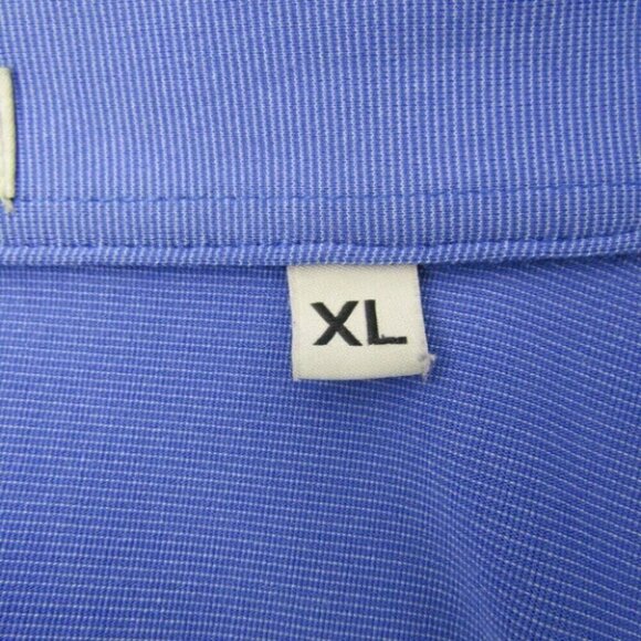 Oliver Ridley Performance Polo Shirt Blue Mens Size XL Stretch Short Sleeve Golf - Picture 6 of 9